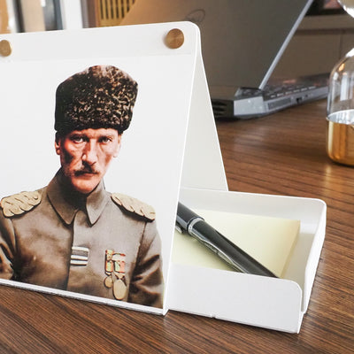 Kişiye Özel Metal Masa Takvimi ve Organizer - APH239