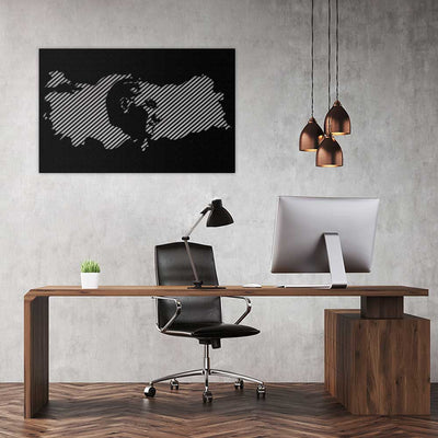 Atatürk ve Türkiye Haritası Ofis Duvar Dekorasyon Ürünleri