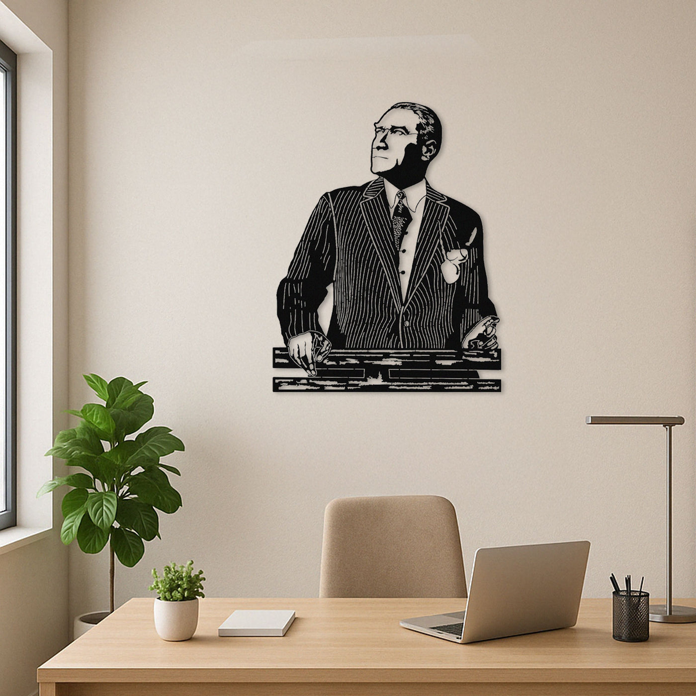 Atatürk Portresi Metal Tablo - APT841