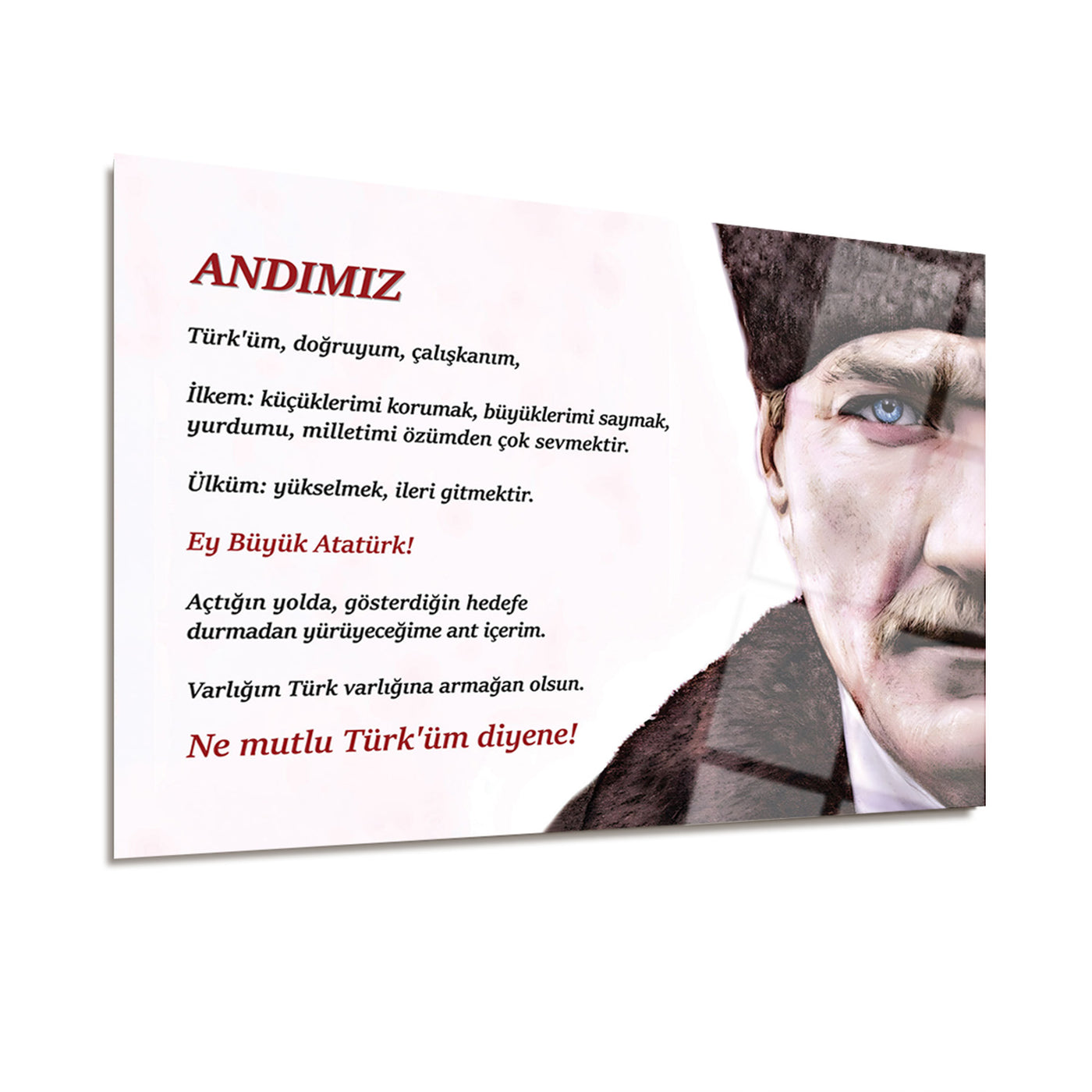 Andımız Ve Atatürk Cam Tablo - ATC051