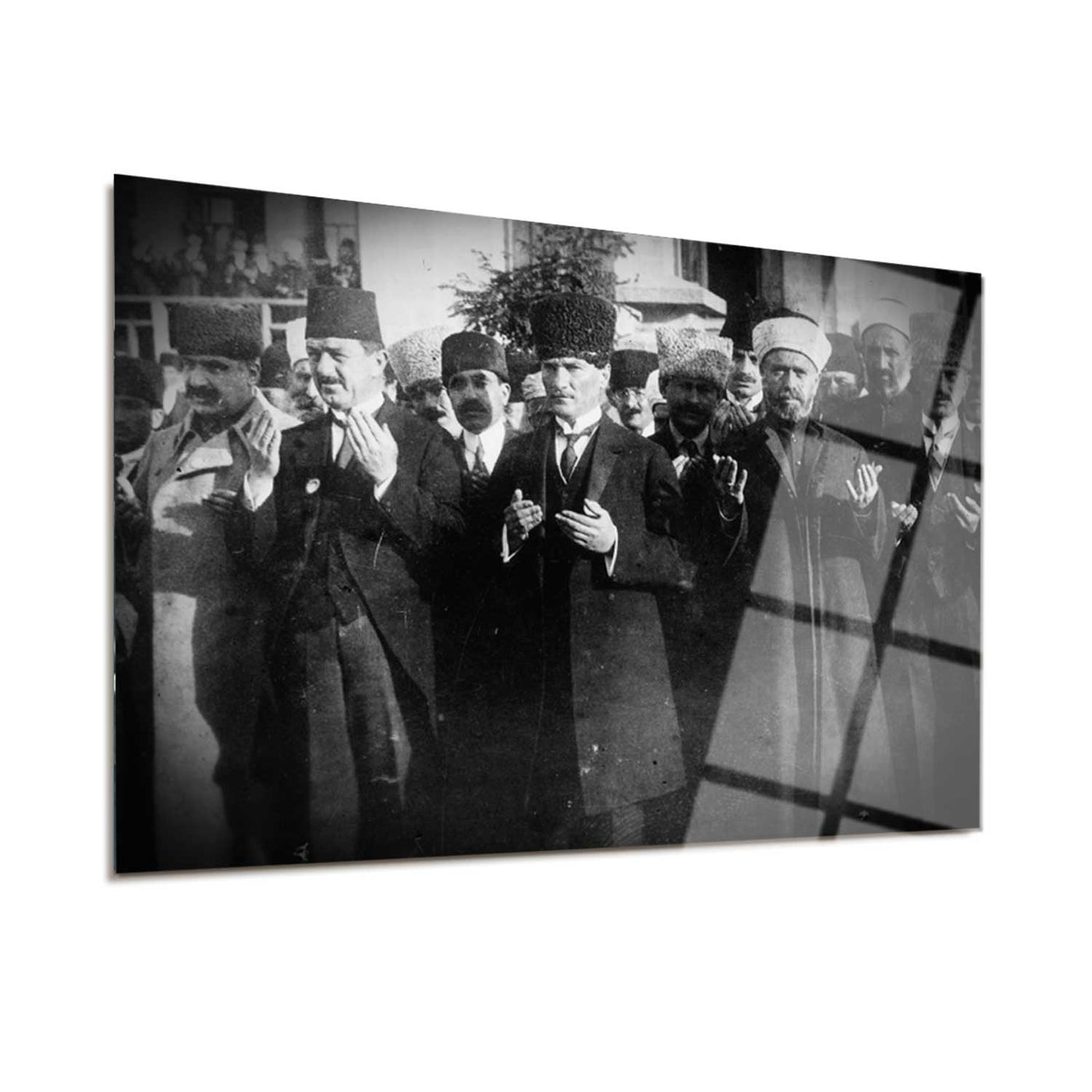 Atatürk ve Abdullah Azmi Efendi Cam Tablo - ATC018