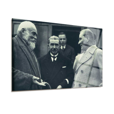Atatürk ve Hacı Hüseyin Mazlum Bababalım Cam Tablo - ATC015