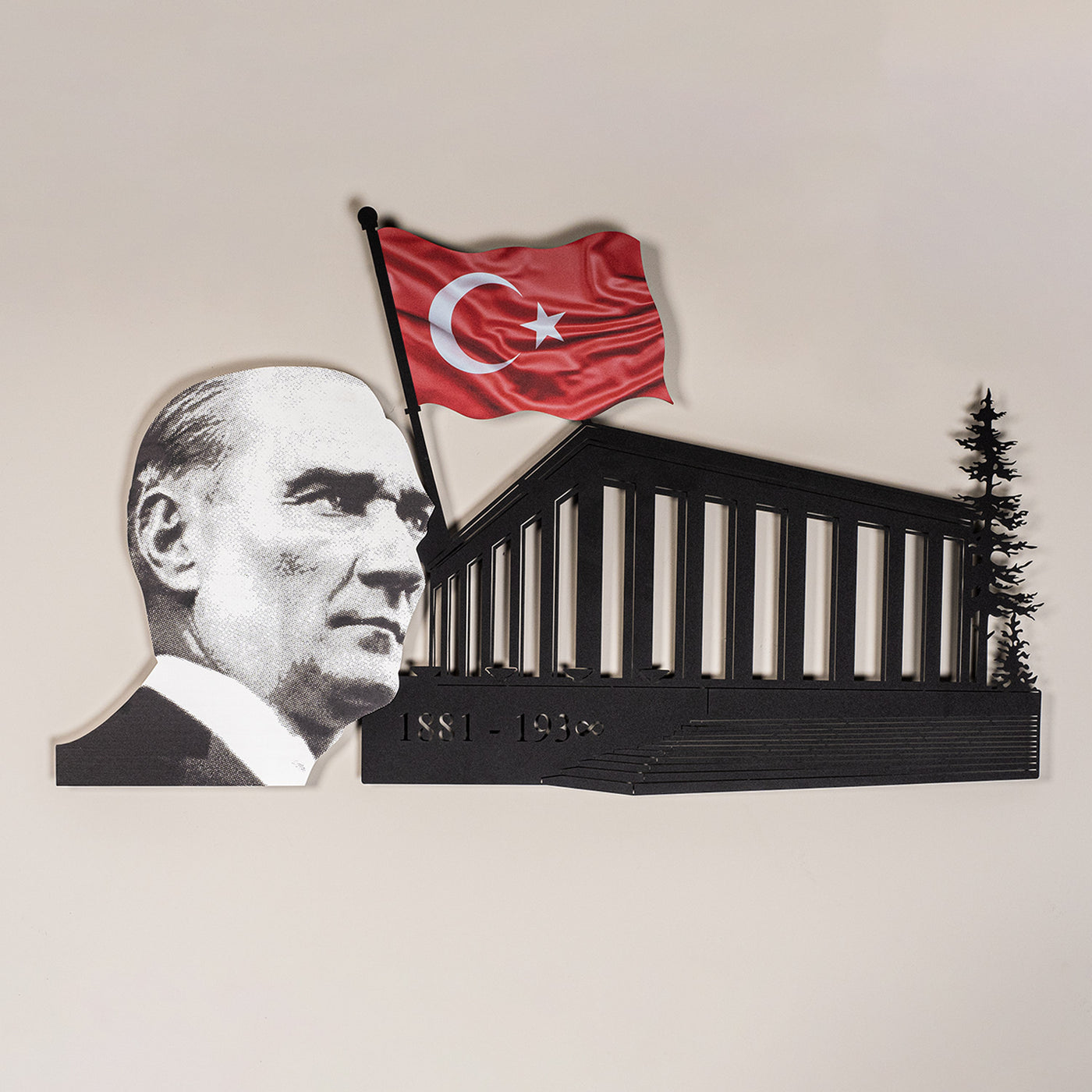 Anıtkabir ve Atatürk Metal Duvar Tablosu - APT790