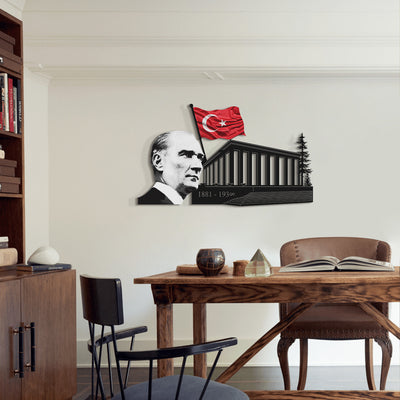 Anıtkabir ve Atatürk Metal Duvar Tablosu - APT790