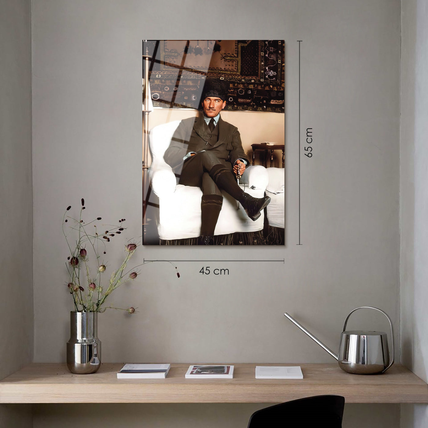 Atatürk Çalışma Odasında Cam Tablo - ATC032