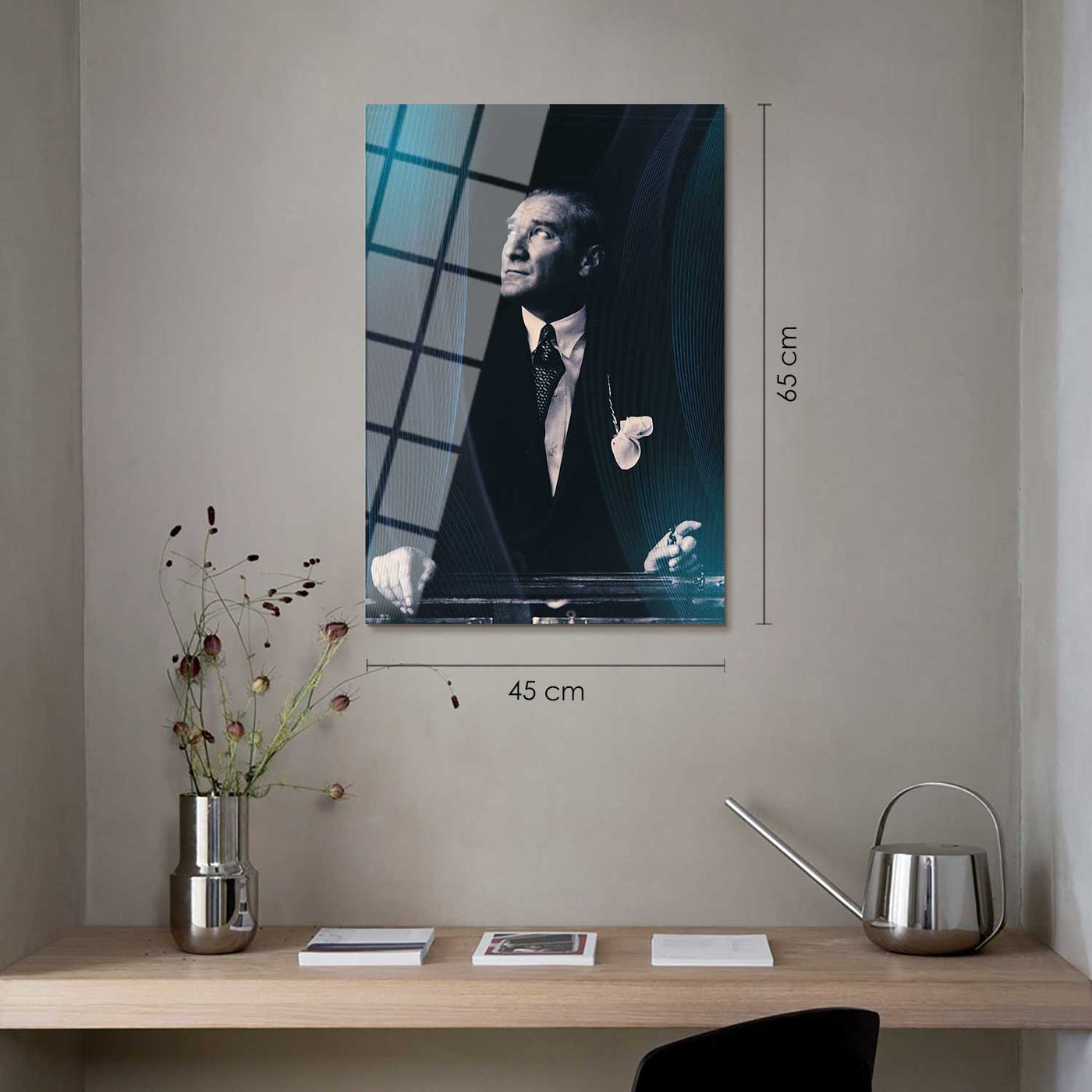 Atatürk Portre Cam Tablo - ATC009