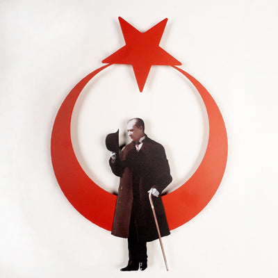 Atatürk ve Ayyıldız Metal Tablo - APT794