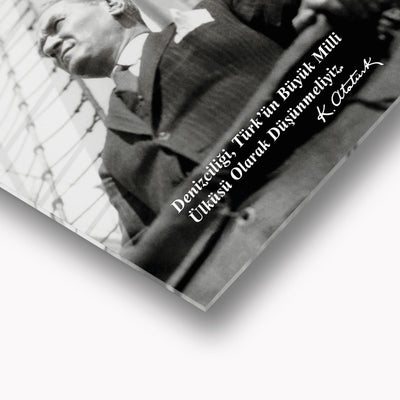 Atatürk ve Denizcilik Cam Tablo - ATC029