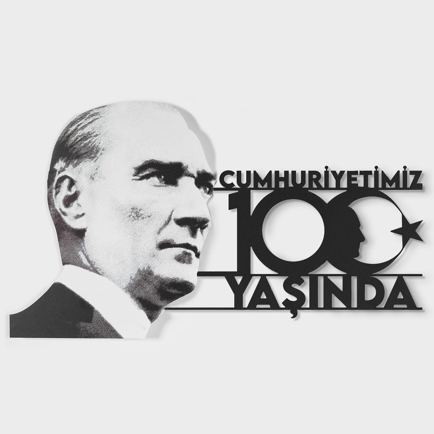 Cumhuriyetimizin 100.Yılına Özel Metal Duvar Tablosu - APT764