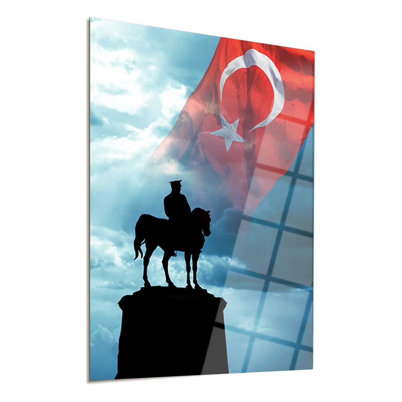 Atatürk Heykeli Cam Tablo - ATC030