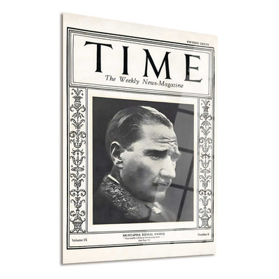 Atatürk ve Time Dergisi - 1927 Cam Tablo - ATC050