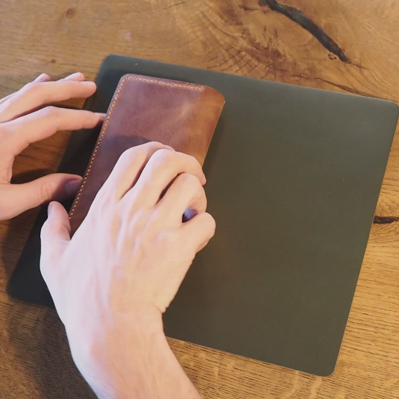 Hakiki Deri Telefon ve Kart Cüzdanı - ATD002