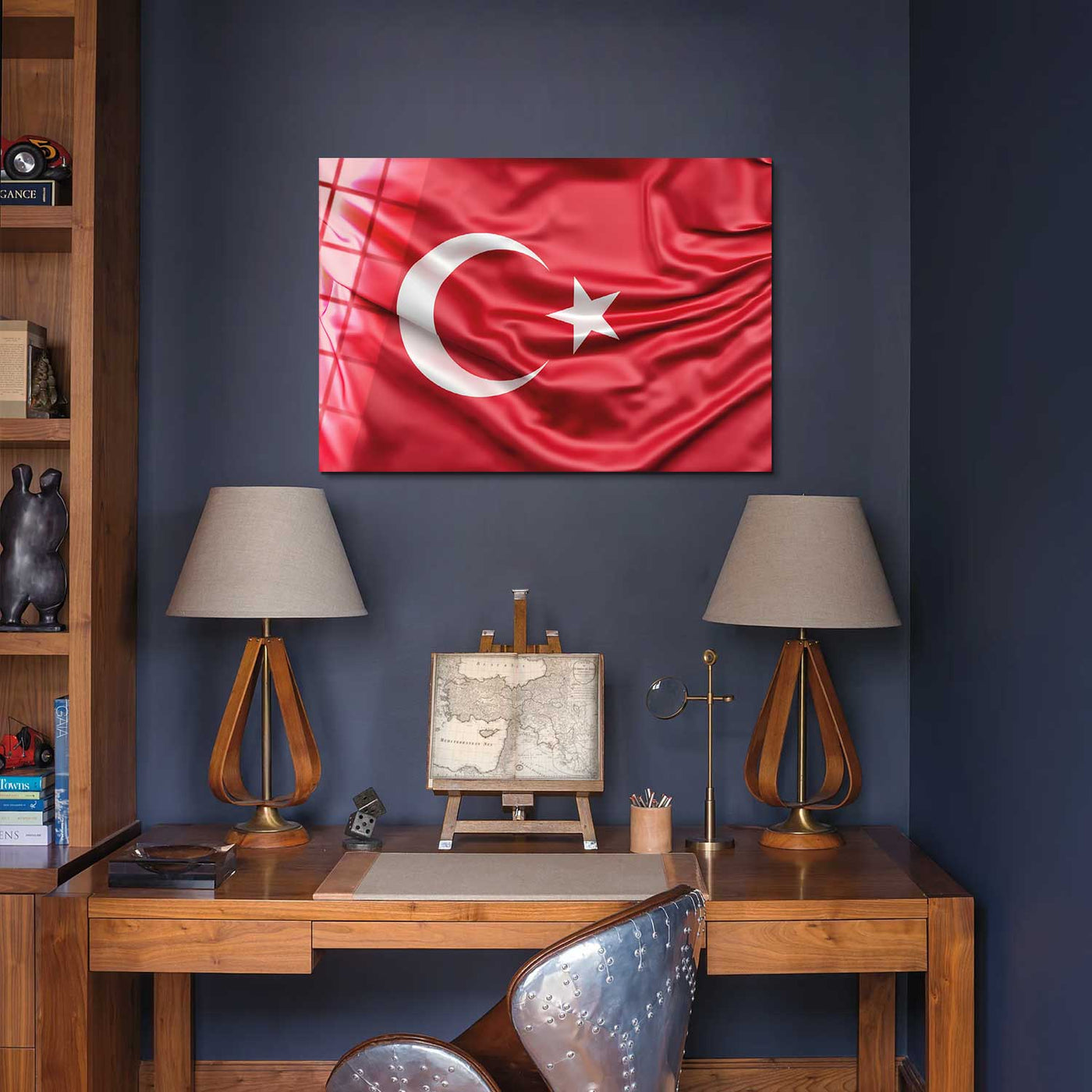 Türk Bayrağı Cam Tablo - ATC022