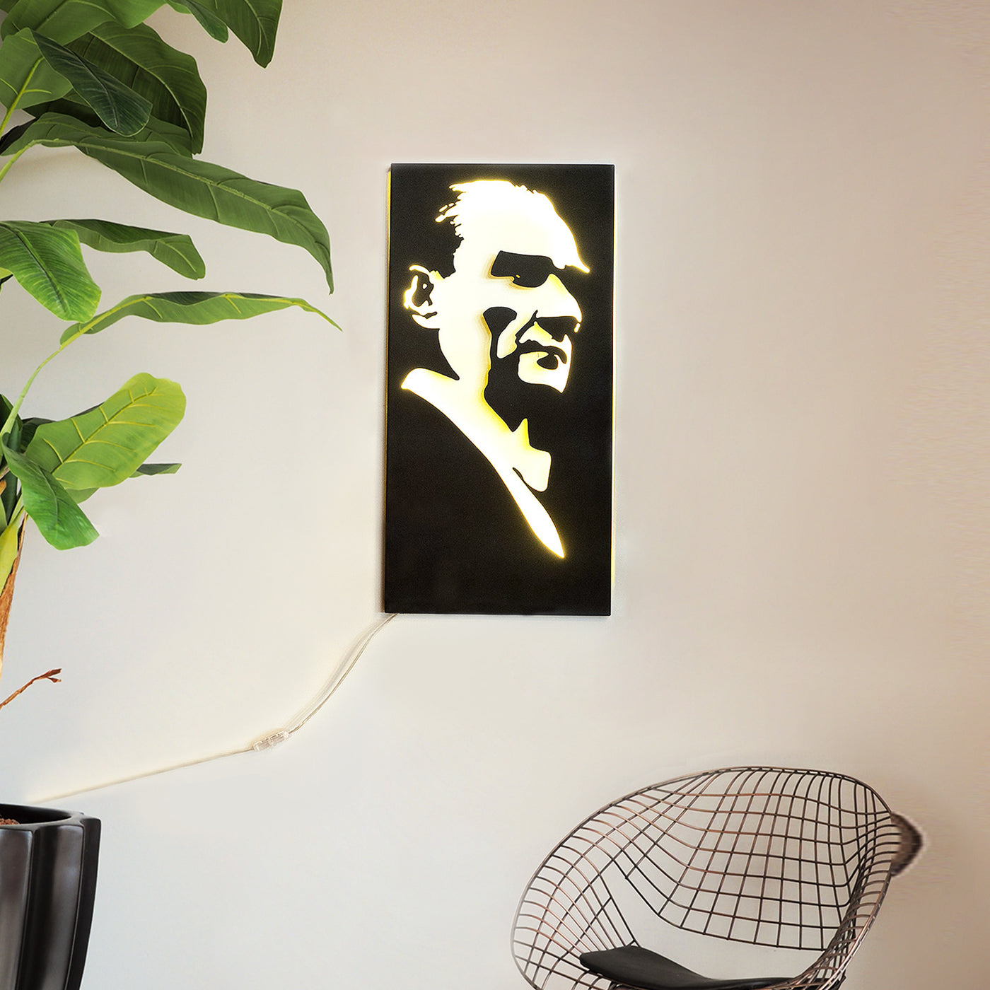 Led'li Atatürk Portresi Metal Duvar Tablosu - APT643