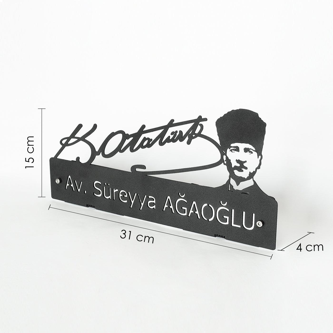 Kişiye Özel Atatürk İmzalı İsimlik Masaüstü Dekor - APH191