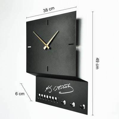 Atatürk İmzalı Askılı Metal Duvar Saati - APS128