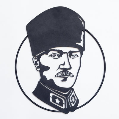 Atatürk Portre Metal Duvar Tablosu - APT649