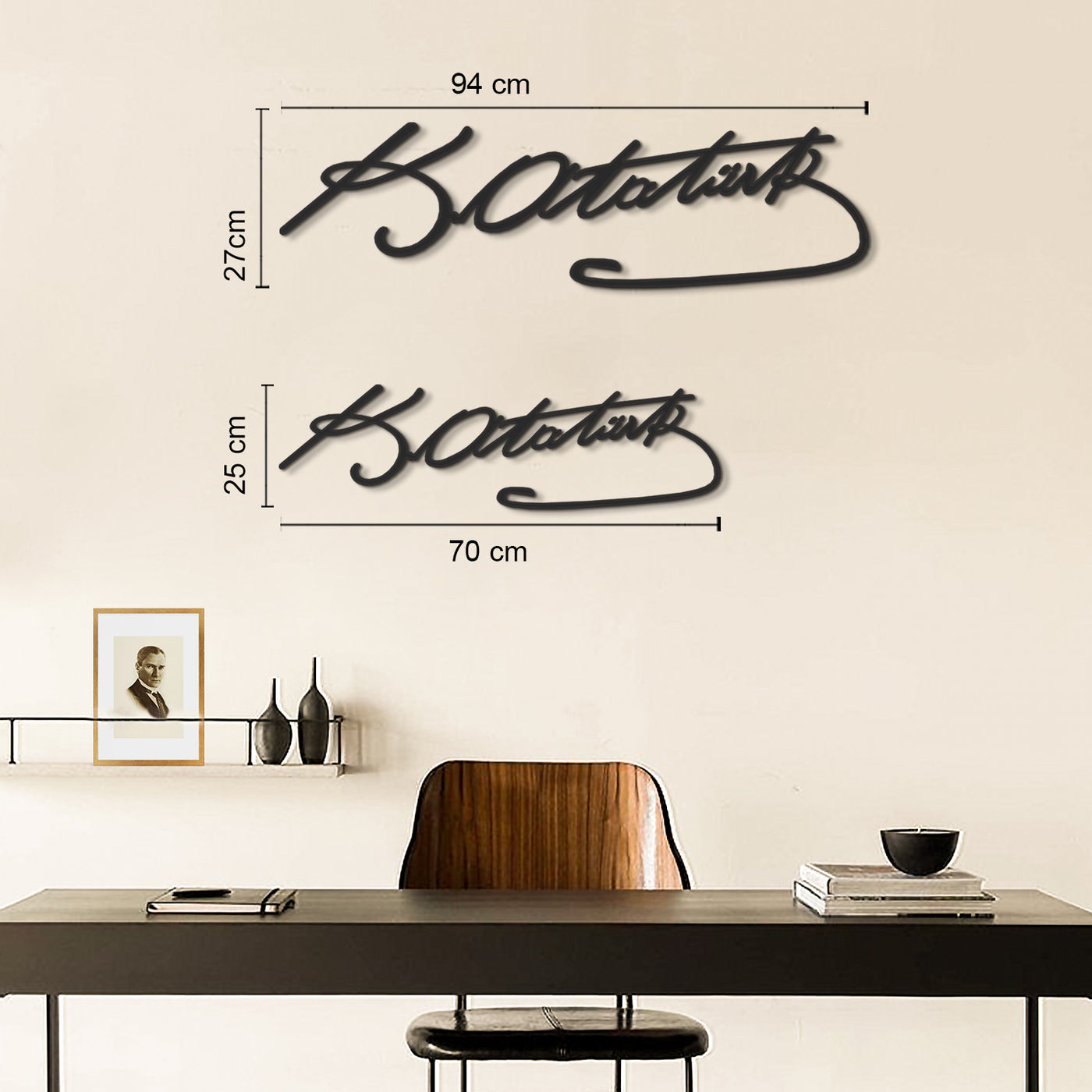 Atatürk İmzası Metal Tablo - APT552