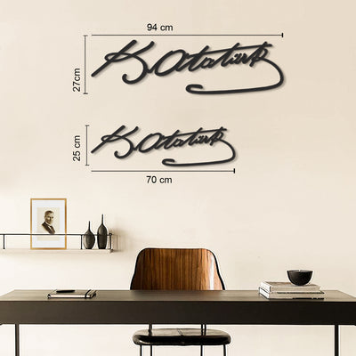 Atatürk İmzası Metal Tablo - APT552